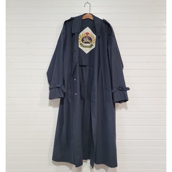 Authenticated Burberry Trench Coat Vintage 90s Burberrys Label Mens Size 44R - Picture 1 of 10